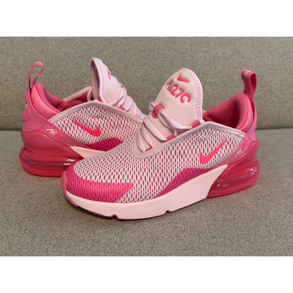 Nike Air Max 270 Kids Pink Foam Hyper Pink Sneakers IQ9200-663 Size 1Y